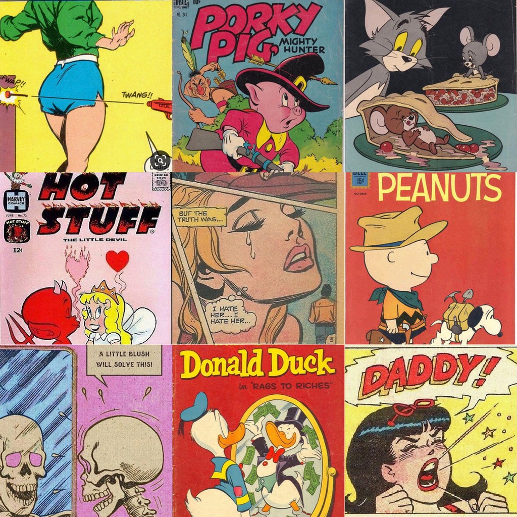 12 tấm keo sẵng Wall Collage dán tường trang trí phòng ngủ - theme HOẠT HÌNH COVER