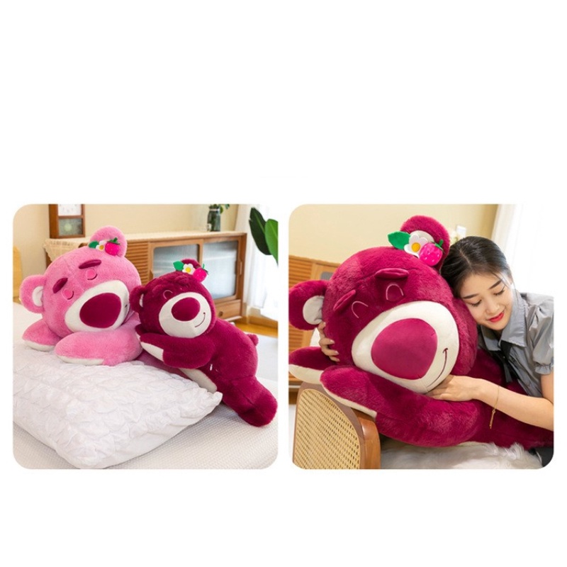 Thú Nhồi Bông Hình Gấu Dâu Tây Đáng Yêu Trang Trí Nhà Cửa