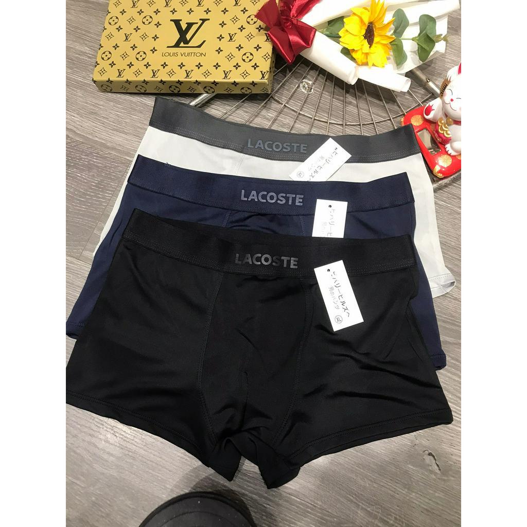 Quần Lót nam BOXER quần Sịp đùi LACOSTE chất cotton thấm hút mồ hôi,không hầm bí Form dáng Mann.Store