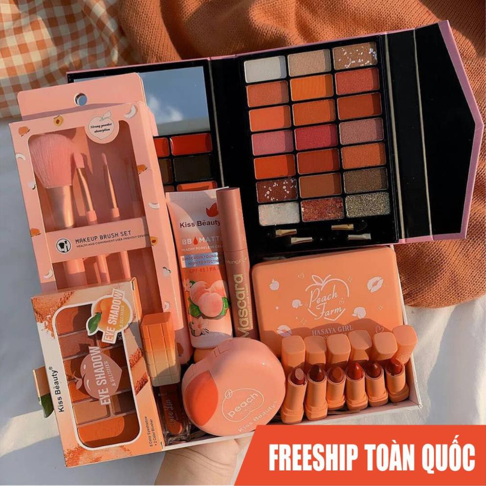 Bộ trang điểm 17 món peach kissbeauty chuyên nghiệp