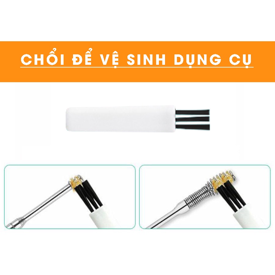 Bộ Dụng Cụ 7 Món Lấy Ráy Tai, Ngoáy Tai,Vệ Sinh Tai Thép Không Gỉ An Toàn Gia Đình - Có Móc Treo Tiện Lợi