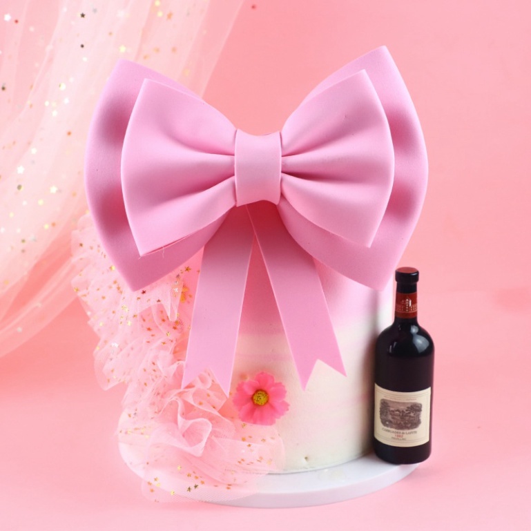 phụ kiện trang trí bánh [FREESHIP❤️] Cắm nơ bản to siêu đẹp