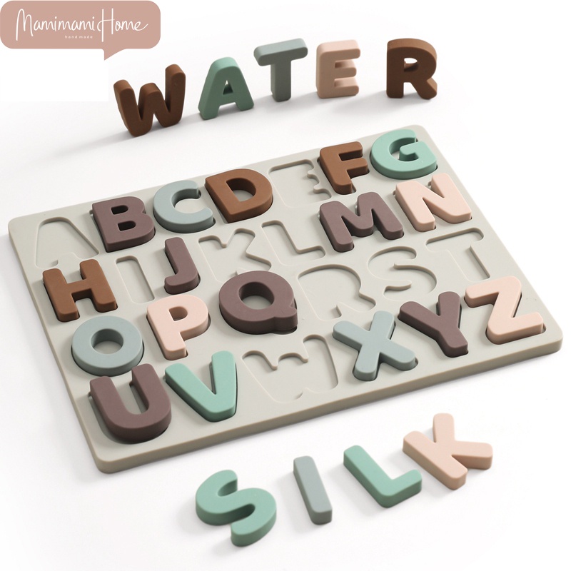 Bộ đồ chơi 26 chữ cái Mamimamihome làm từ silicon thú vị dành cho trẻ em