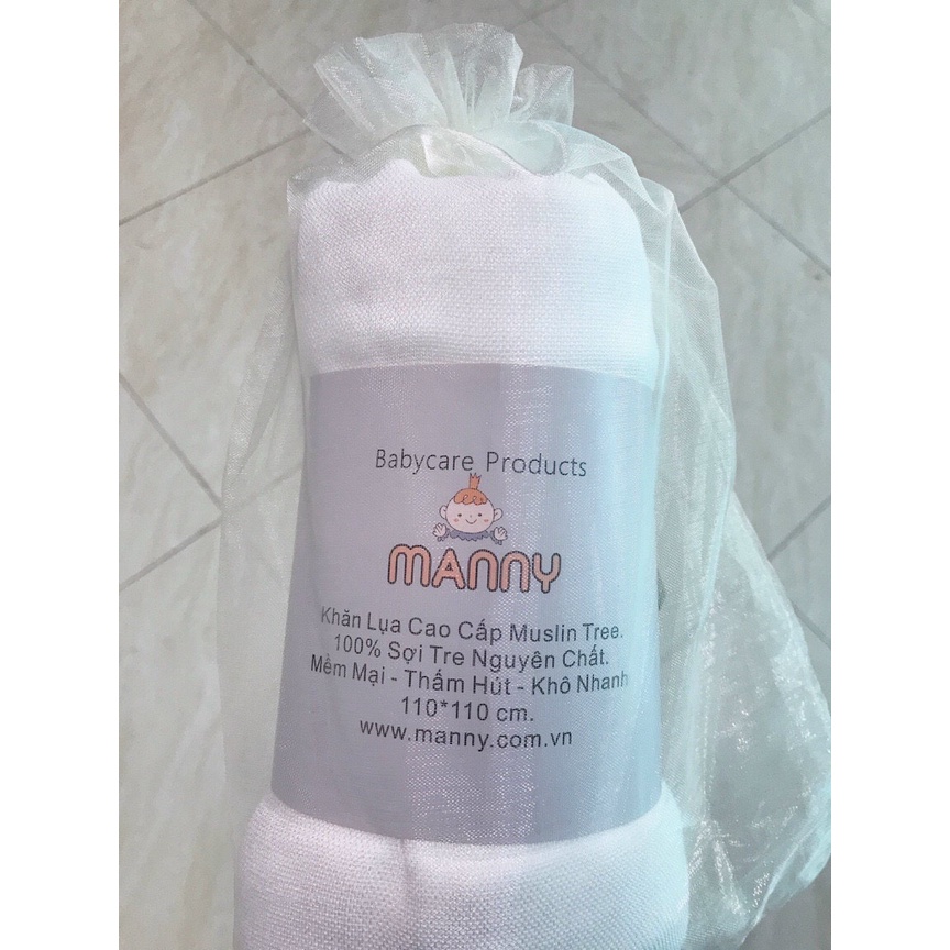 Khăn Lụa Cao Cấp 100% Sợi Tre, Khăn Siêu Mềm ,Siêu Thấm Kích Thước 110x110cm Babibu - KTXST