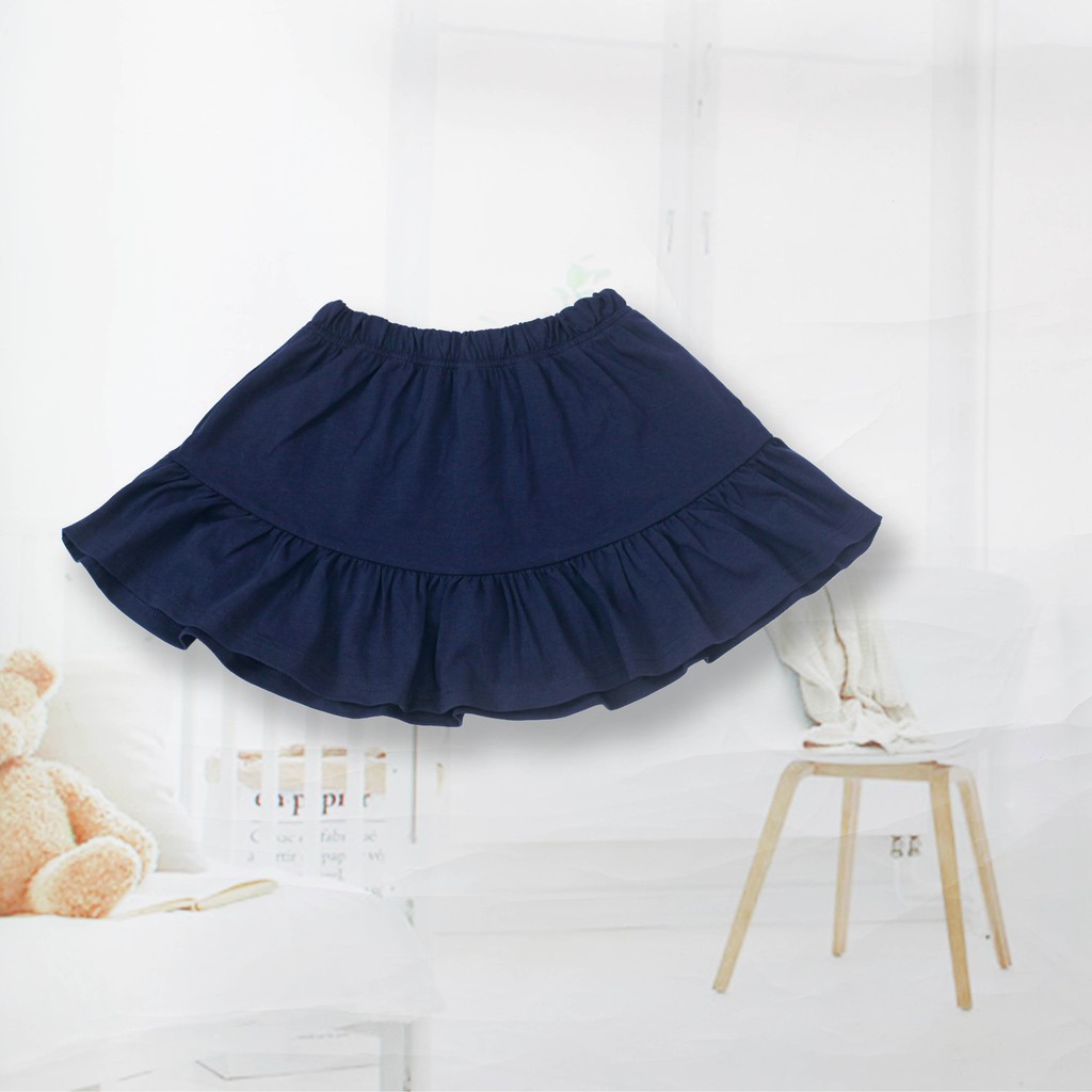 Chân váy ngắn Uala rogo cho bé gái 6-9 tuổi cạp chun cotton thoáng mát 3855