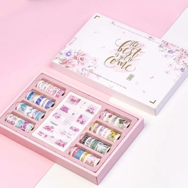 Set 40 cuộn băng keo và 40 tấm hình dán sticker