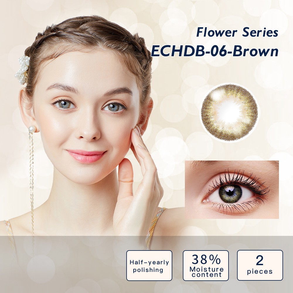 Kính áp tròng Elliecoo Series Flower đường kính 14.5mm nhiều màu sắc tùy chọn sử dụng trong nửa năm