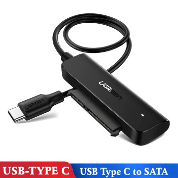 Cáp Chuyển USB Type-C Sang SATA III Ugreen 70610 Chính Hãng CM321 (hỗ trợ ổ cứng 2.5 inch HDD SSD)