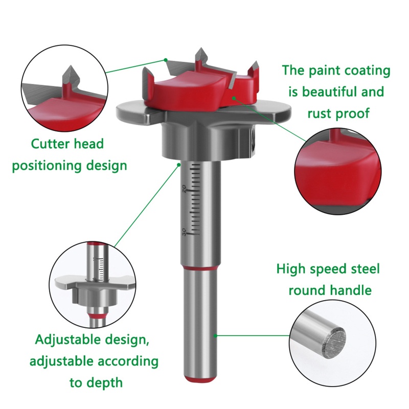 Bộ Mũi Khoan Lục Giác 15 / 20 / 25 / 30 / 35mm Chuyên Dụng
