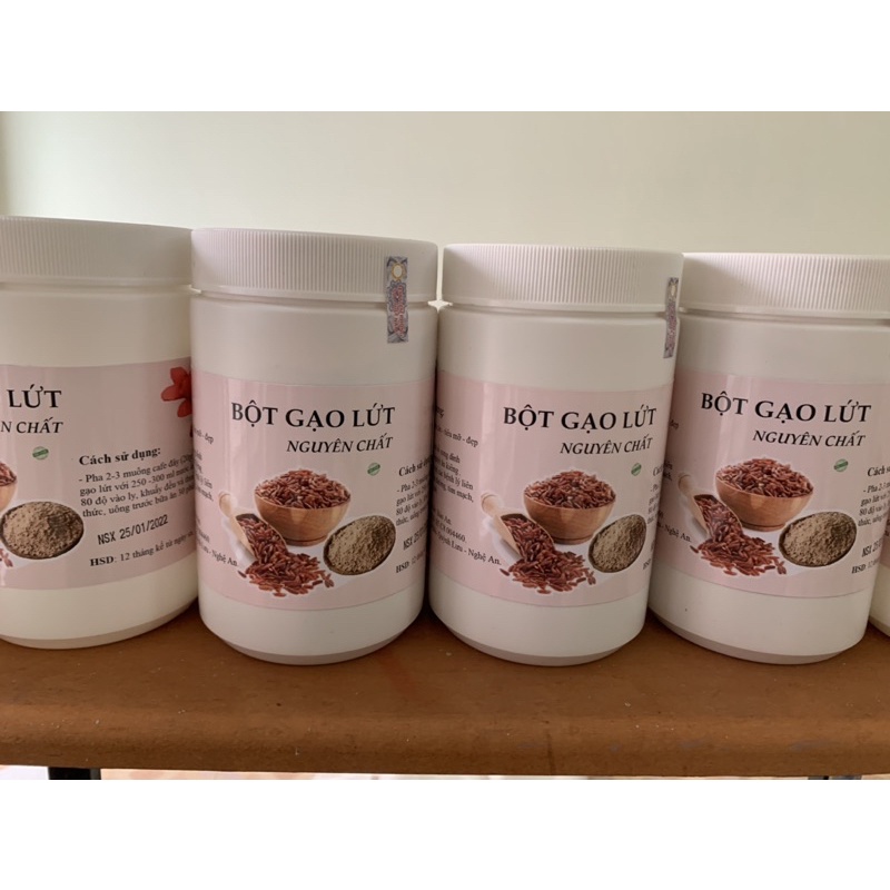 Bột gạo lứt rang sẵn nghiền mịn hộp 500g