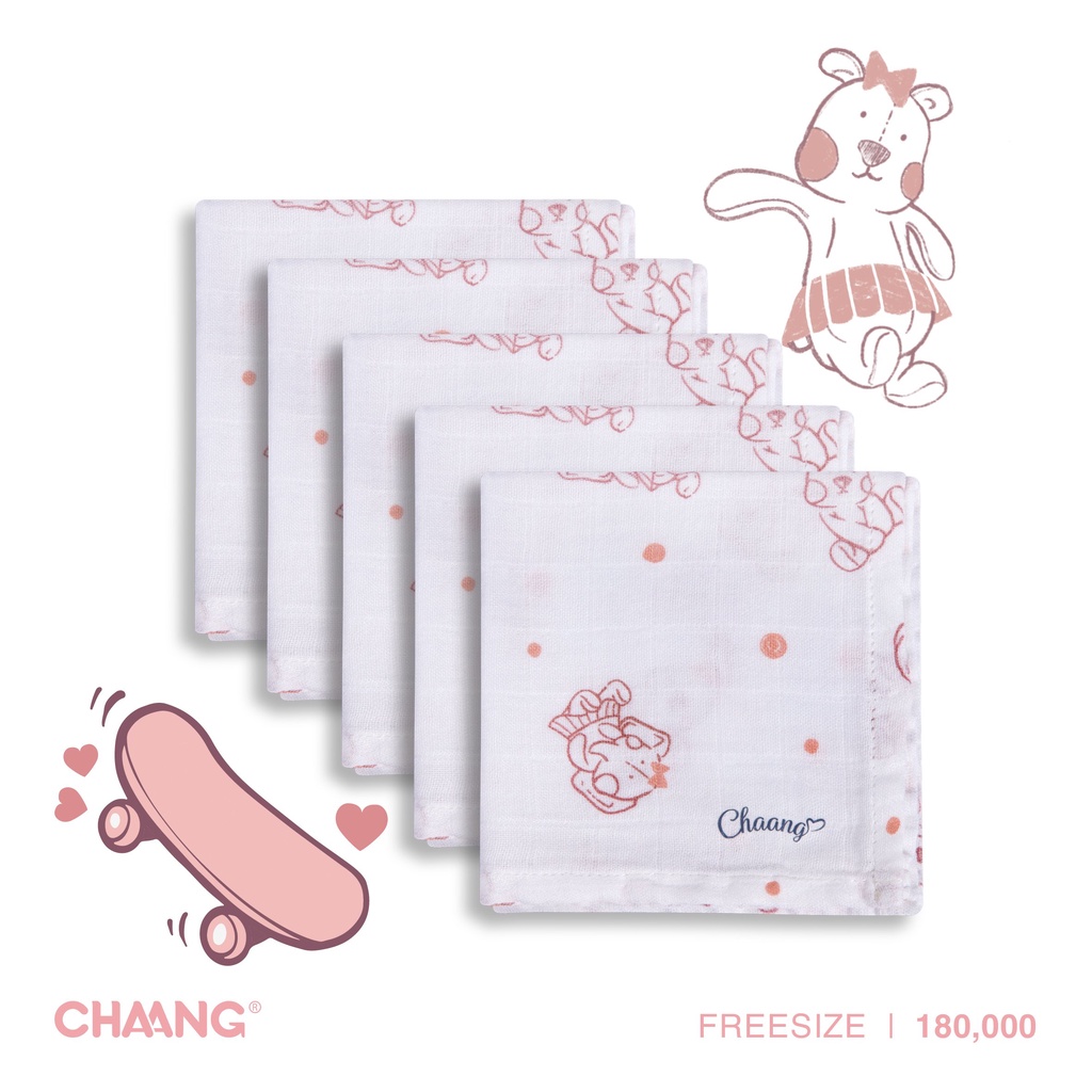 Set 5 chiếc khăn sữa Chaang SS2022D06