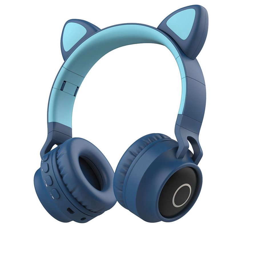 Tai Nghe Bluetooth Không Dây Hình Tai Mèo Dễ Thương