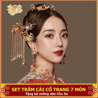 Set trâm cài cổ trang 7 món Tĩnh Vân Các (có sẵn)