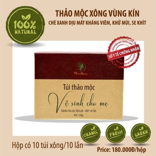 Hộp 10 Túi Thảo Mộc Xông Vùng Kín Thơm Tho Cho Mẹ Bầu & Sau Sinh Wonmom (Việt Nam)