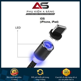 Cáp Hút Nam Châm 3 Đầu Lightling, Micro, Type C [ Bảo Hành 12 Tháng]