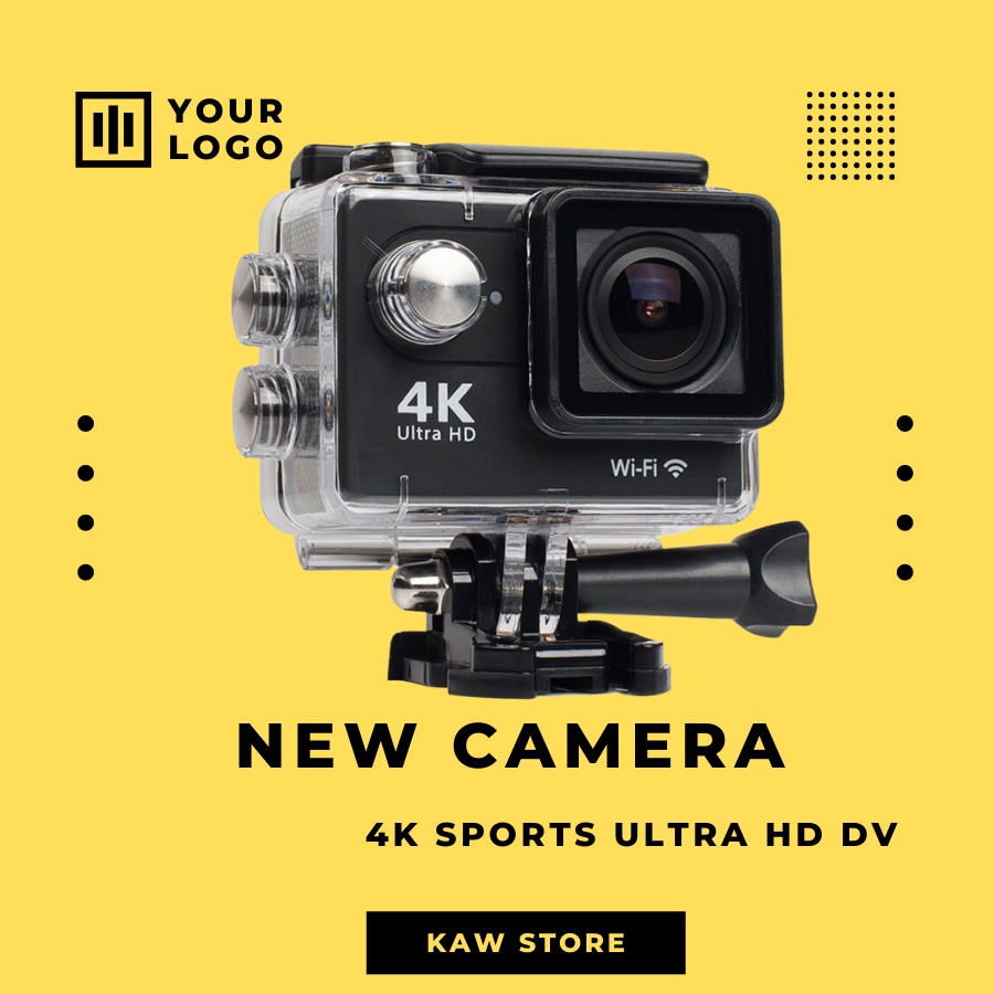 ( Giá Bất Ngờ) Camera Hành Trình Chống Nước Chống Rung 4K Sports Ultra HD DV - Camera phượt thể thao kết nối Wifi