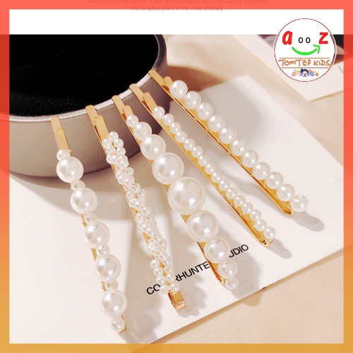 [Hàng QC loại 1] Kẹp tóc, ghim tóc giả ngọc phong cách tiểu thư nữ tính dịu dàng cho các bạn nữ