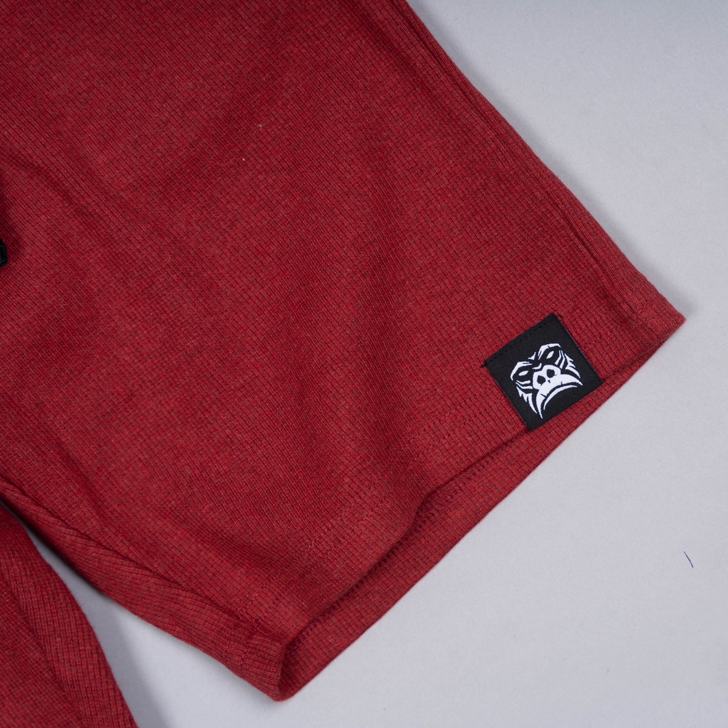 Quần Short Thun Gori | Màu Đỏ Chất Liệu Cotton Co Giãn Thoáng Khí