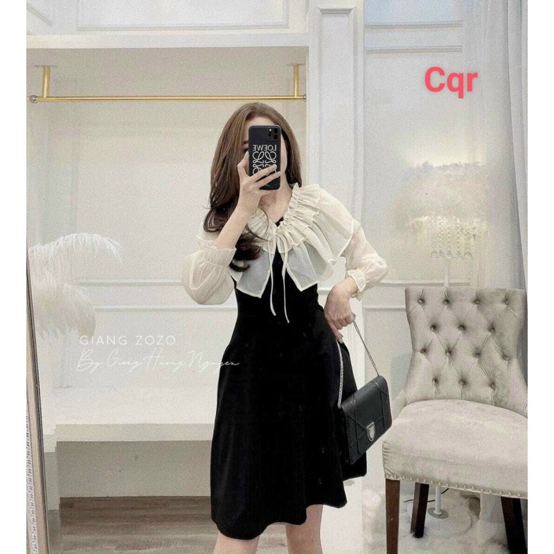 [Mã FAMAYWA2 giảm 10K đơn 50K] Đầm Tiểu Thư Dài Tay Cổ Bèo Siêu Kute | BigBuy360 - bigbuy360.vn