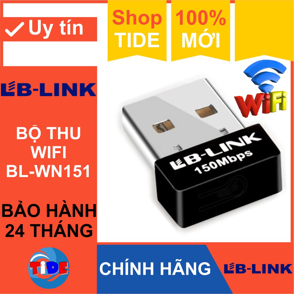 Bộ thu Wifi BL-WN151 Chính Hãng LB-Link – Bảo hành 24 tháng – Tốc độ truyền tải không dây 150Mbps
