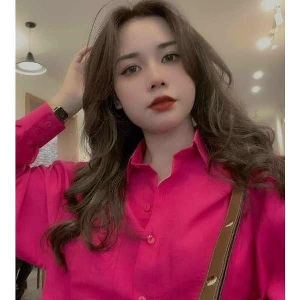 Áo sơ mi nữ vintage dài tay có túi ngực vải đũi cao cấp Bingshop