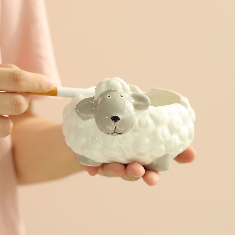Gạt tàn thuốc bằng gốm thiết kế hoạt hình đáng yêu sáng tạo