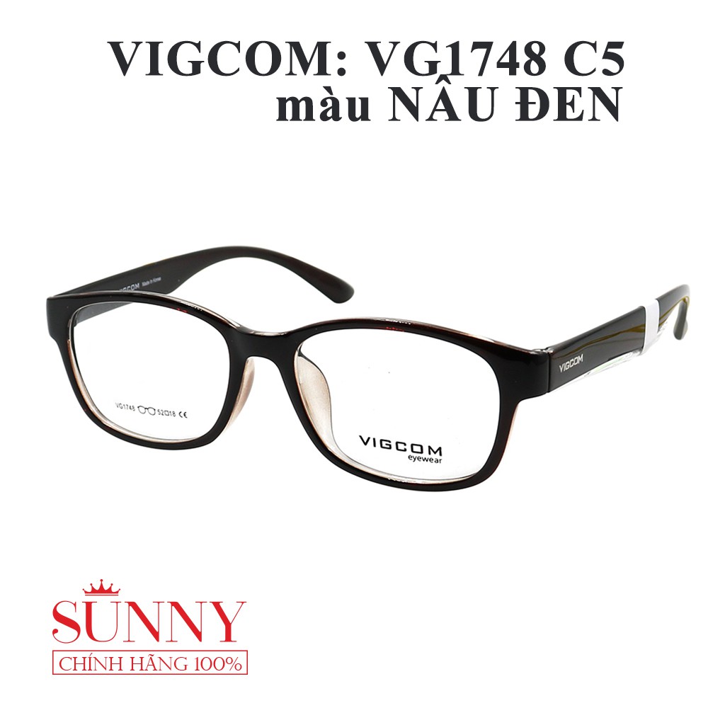 Gọng kính thời trang VIGCOM VG1748 chính hãng, thiết kế dễ đeo bảo vệ mắt