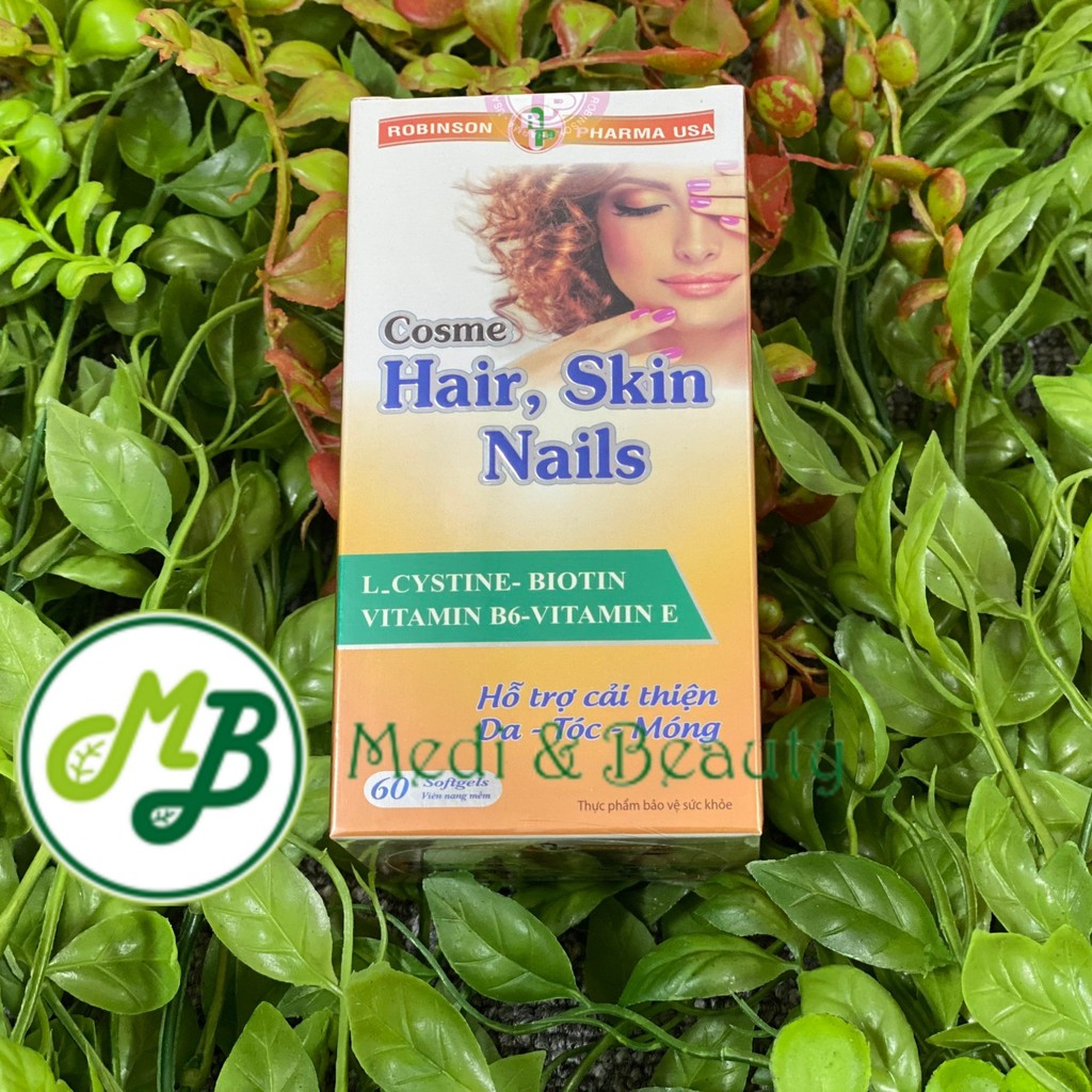 Viên uống ngăn rụng tóc, sáng da, chắc móng COSME - HAIR, SKIN, NAILS  - Medi&Beauty  Chai 60 viên | BigBuy360 - bigbuy360.vn