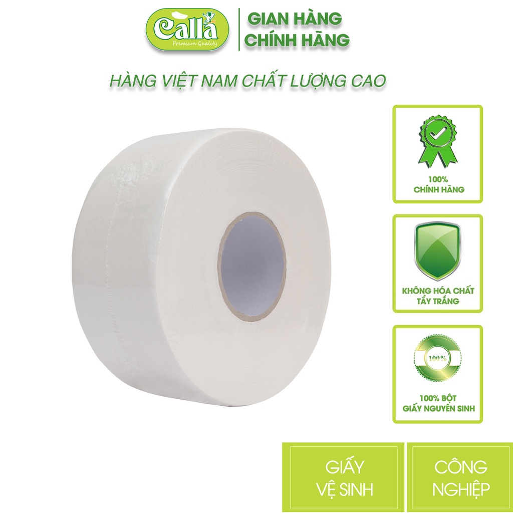 Giấy vệ sinh công nghiệp Calla 2 lớp x 0,7Kg dai, không sử dụng chất tẩy trắng