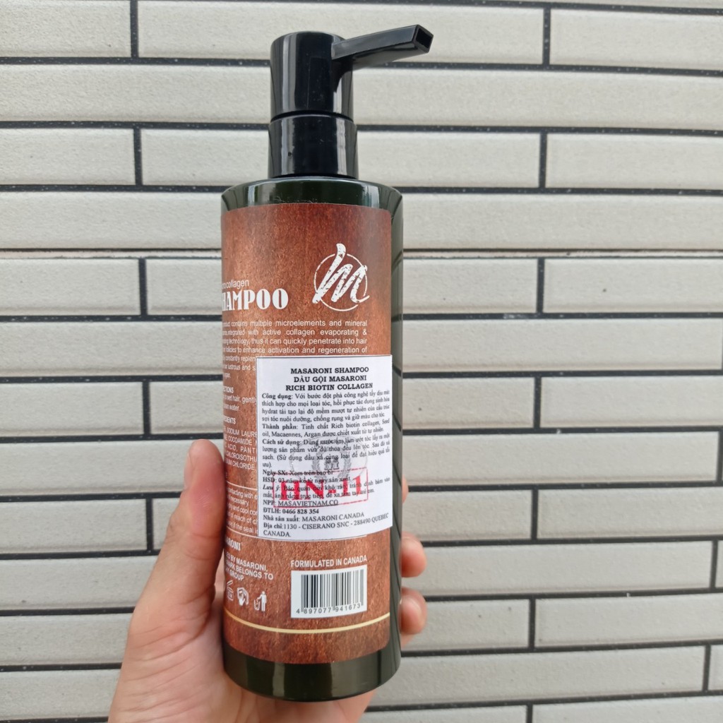 [CHÍNH HÃNG]💥💥Dầu Gội  Masaroni Biotin Collagen Keratin Shampoo 500ml