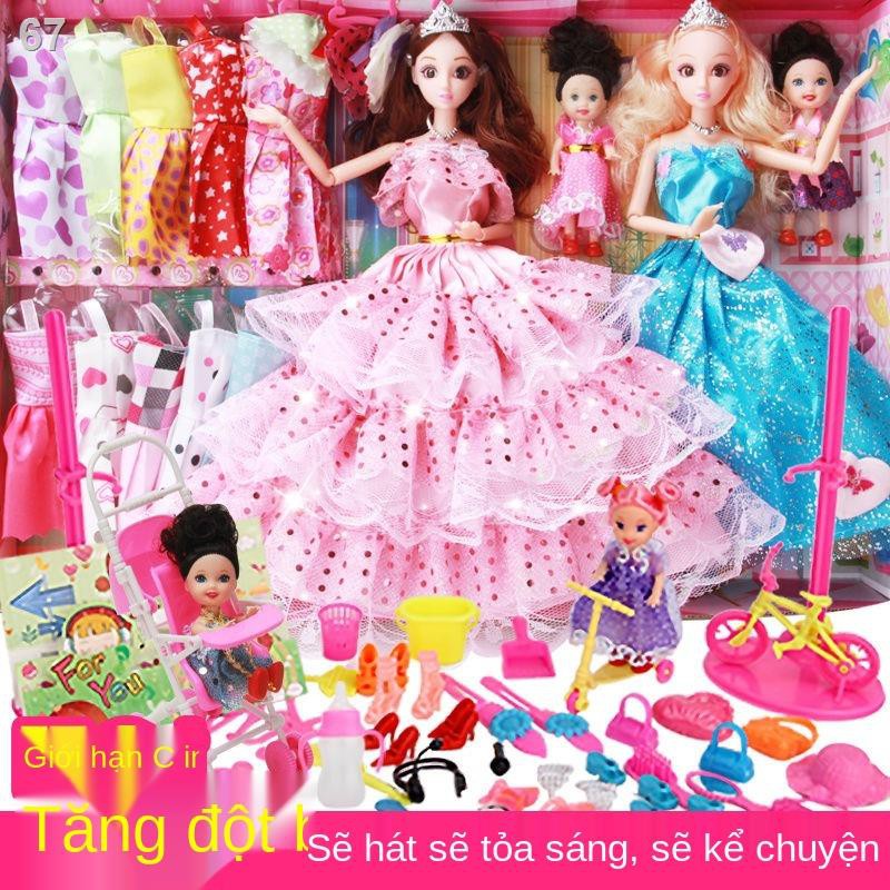 Hộp quà bộ búp bê Barbie hát, trang phục đồ chơi trẻ em, tặng sinh nhật bé gái và ngày lễ emQ