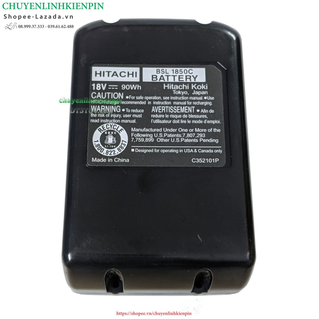 Vỏ, mạch pin Hitachi 18 V zin, nhận sạc zin ( BL64_222 )