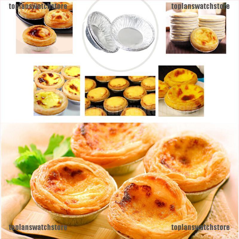 【COD•tope】50pcs Disposable Aluminum Foil Baking Cookie Muffin Cupcake Egg Tart