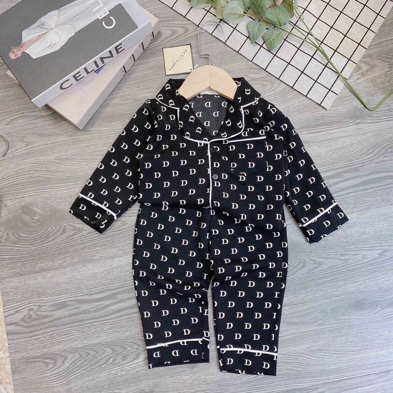 Đồ Bộ Pijama Cho Bé Trai Bé Gái Chất Lụa Cao Cấp, Đồ Ngủ Cho Bé Trai Bé Gái Từ 10-17kg