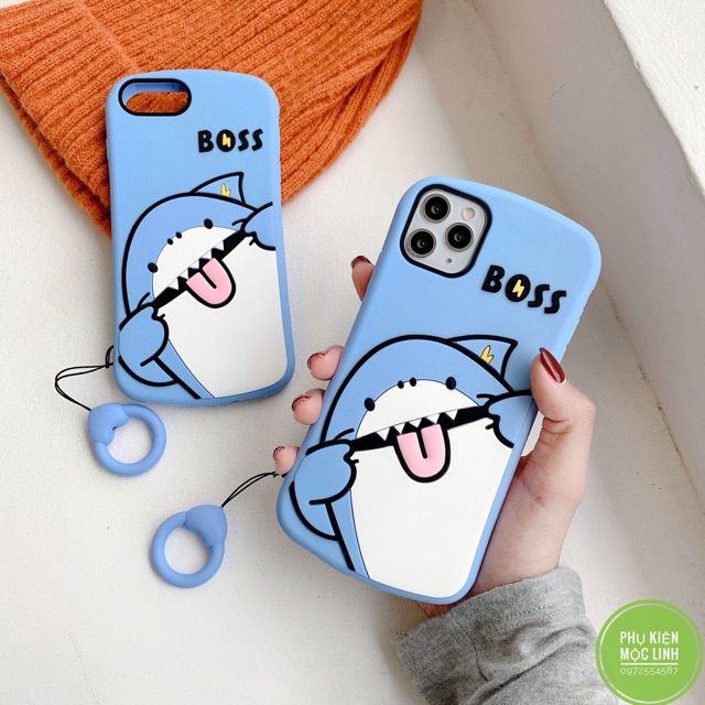 🦈Tặng kèm móc tay🦈 Iphone  6 7 8 6plus 7plus 8plus X Xs max 11 11 pro max Ốp cá mập xanh  chống sốc Baby shark | WebRaoVat - webraovat.net.vn