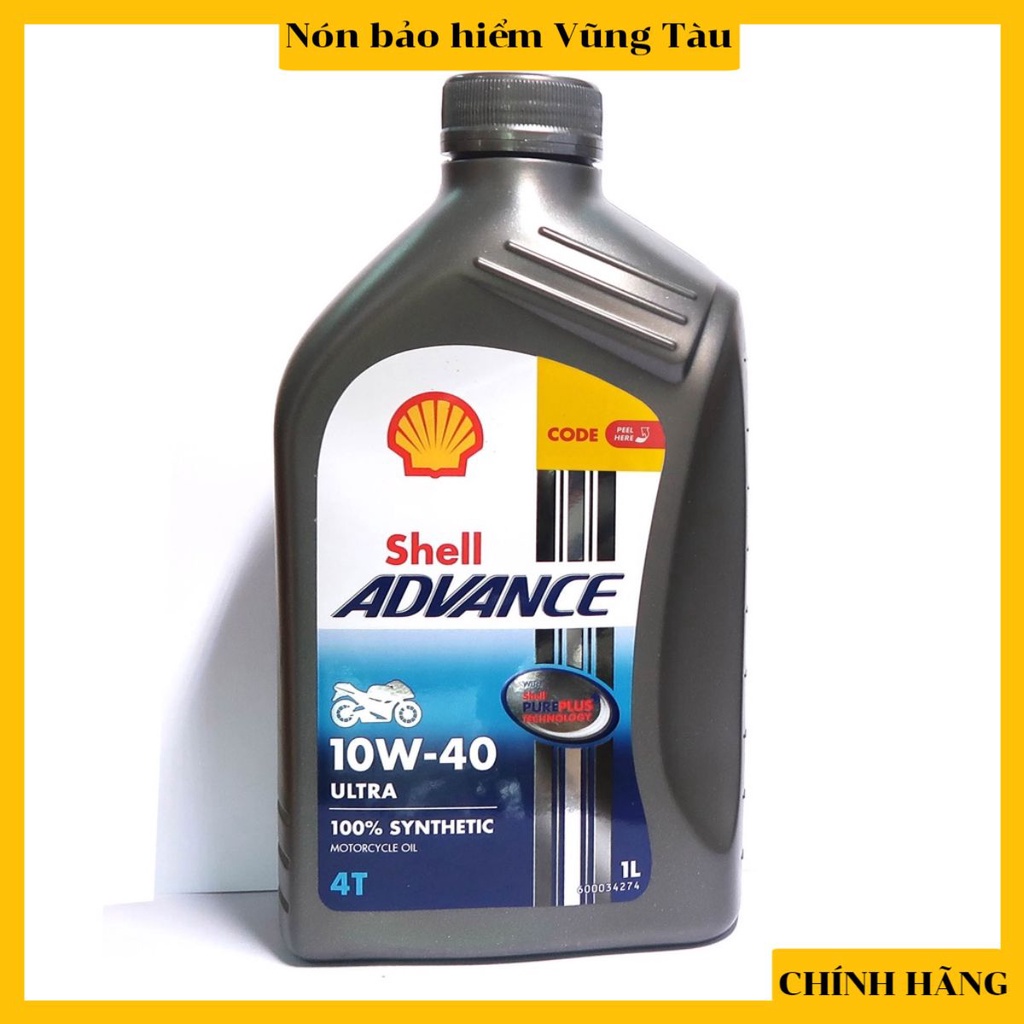 Nhớt Shell Advance Ultra 10W40 êm và đầm máy (Có chiết lẻ) - BIKER 176 - Mũ bảo hiểm & Dầu nhớt Vũng Tàu