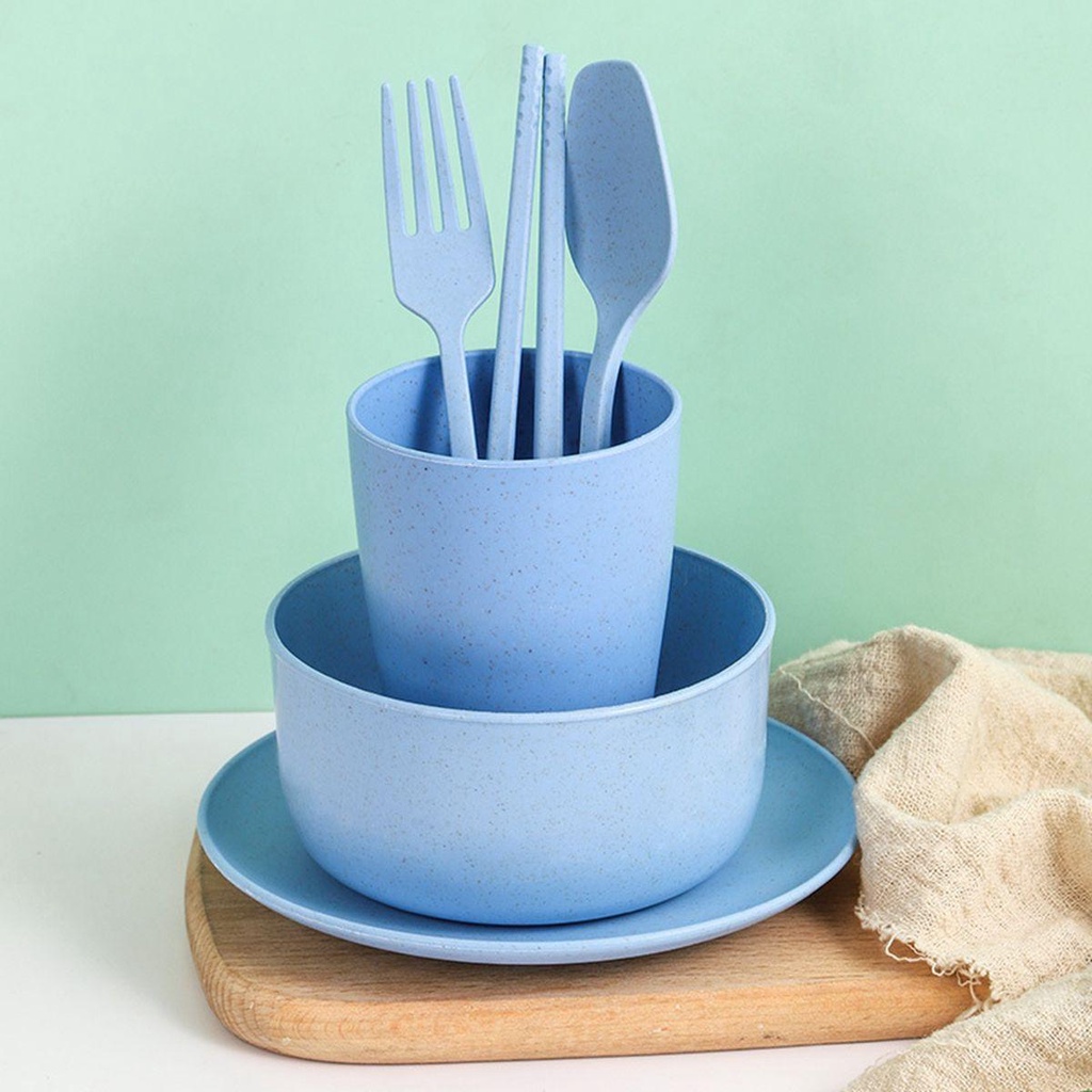 Nickolas Bộ Dụng Cụ Ăn Uống Bằng Lúa Mạch Thân Thiện Với Môi Trường Không Vỡ Thân Thiện Với Môi