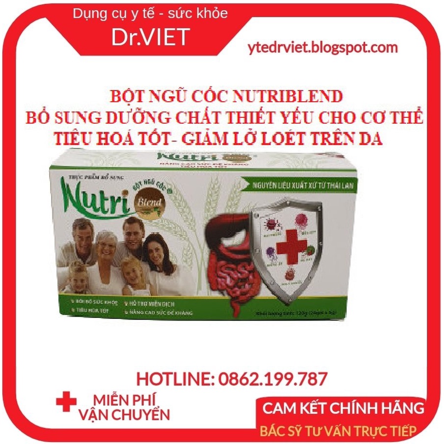 Bột Ngũ Cốc Nutriblend- Hỗ trợ rối loạn tiêu hóa, loét đại tràng, loét,đau dạ dày, tiêu chảy, táo bón, rối loạn tiêu hoá