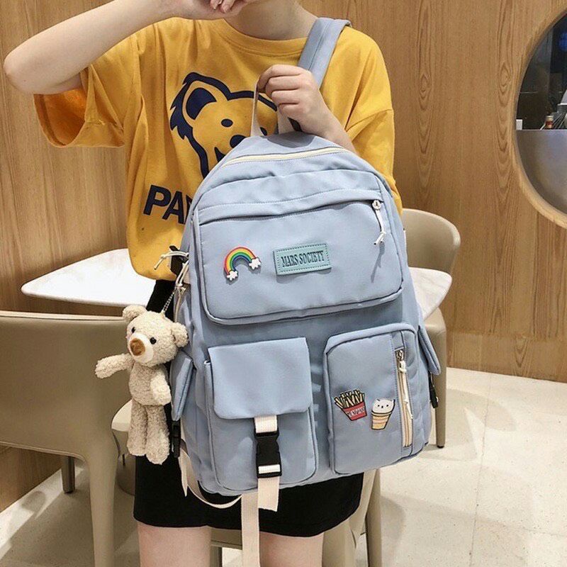 Balo đi học nhẹ nhàng , xinh xắn - ngăn túi trong rộng rãi