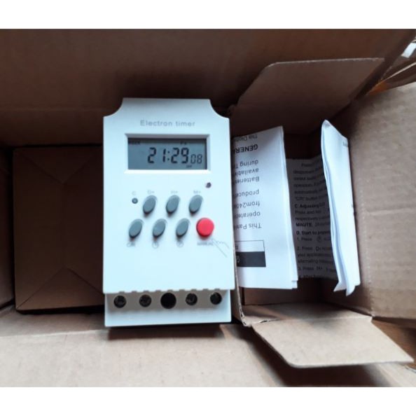 Công tắc hẹn giờ thông minh bật tắt máy bơm KG316T-II tắt mở tự động công suất 25A ổ cắm hẹn giờ