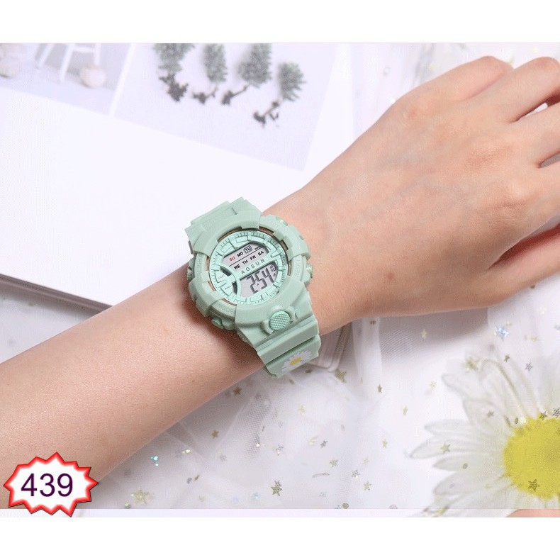 ĐỒNG HỒ NAM NỮ AOSUN IN HOA CÚC 439 FORM TRÒN THỜI TRANG HOT TREND | BigBuy360 - bigbuy360.vn