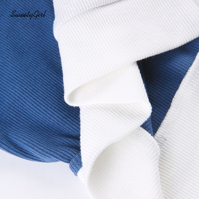 Áo Tank Top Ôm Dáng Không Đối Xứng Màu Tương Phản Thời Trang 2022 Cho Nữ