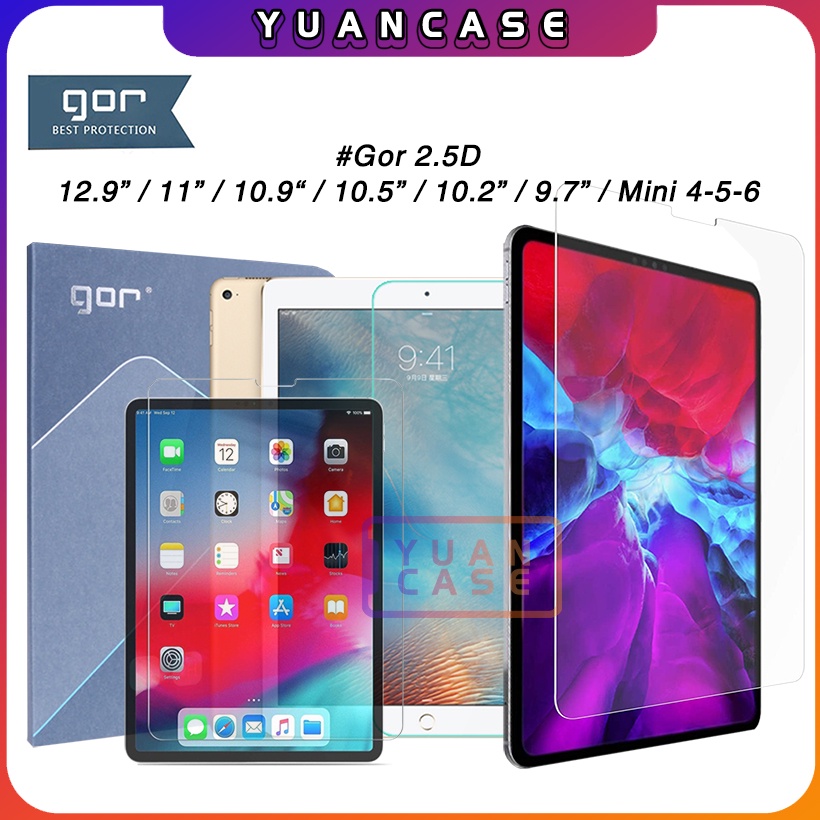 Cường lực Gor trong 2.5D cho iPad Pro 10.5 - Pro 11 - Pro 12.9 / Air 10.9 - 10.5 - 9.7 / Mini 6-5-4 Hàng Nhập Khẩu