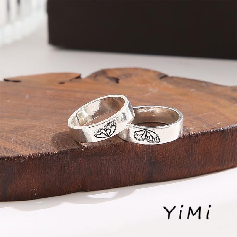 Nhẫn Đôi Bướm Thiết Kế Đơn Giản