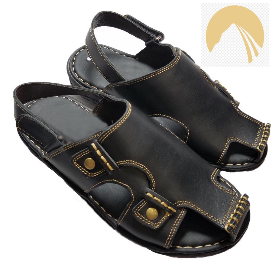 Giày SanDal Nam Bít Mũi Da Bò Thật Cao Cấp, Dép Nam Quai Hậu Bít Mũi Da Bò HKT Shop SD150
