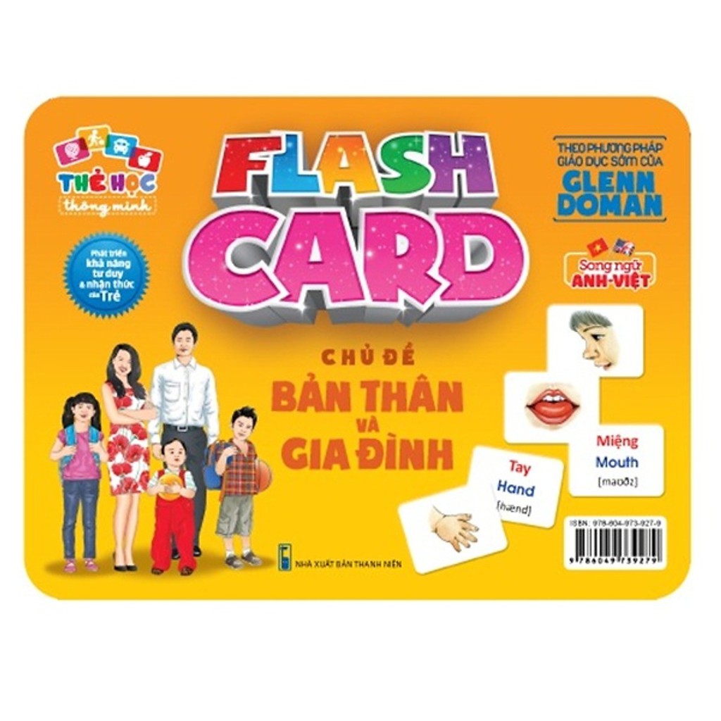 Flash Card Song Ngữ Anh Việt Chủ Đề Bản Thân Và Gia Đình Cho Bé - Thẻ Học Thông Minh Học Tiếng Anh