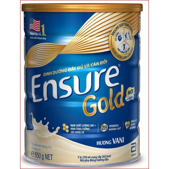 Sữa Bột Ensure Gold Hương Vani - 850g
