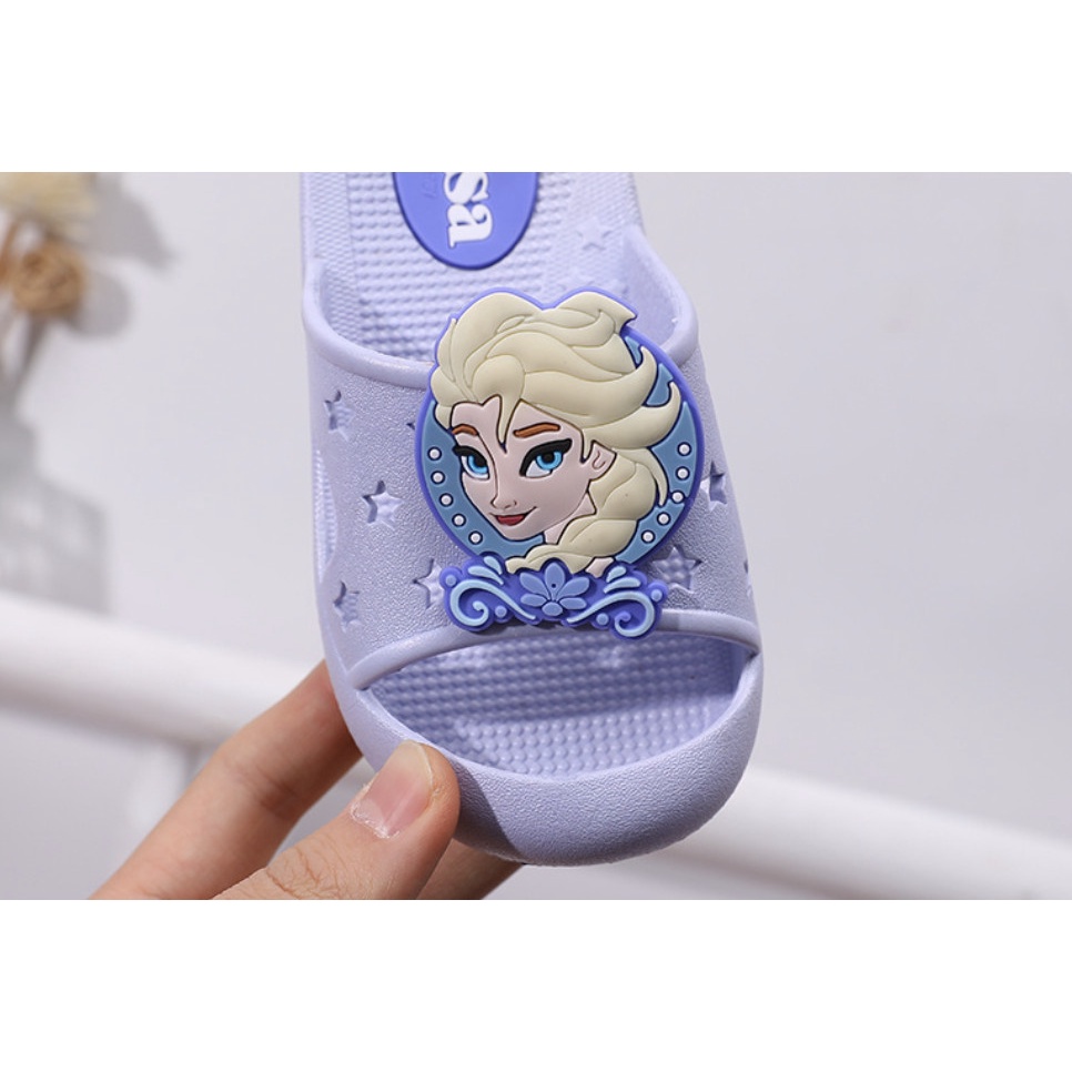 Dép quai ngang NỮ HOÀNG BĂNG GIÁ chống trượt cho bé gái thích ELSA ANNA FROZEN  êm chân thoải mái