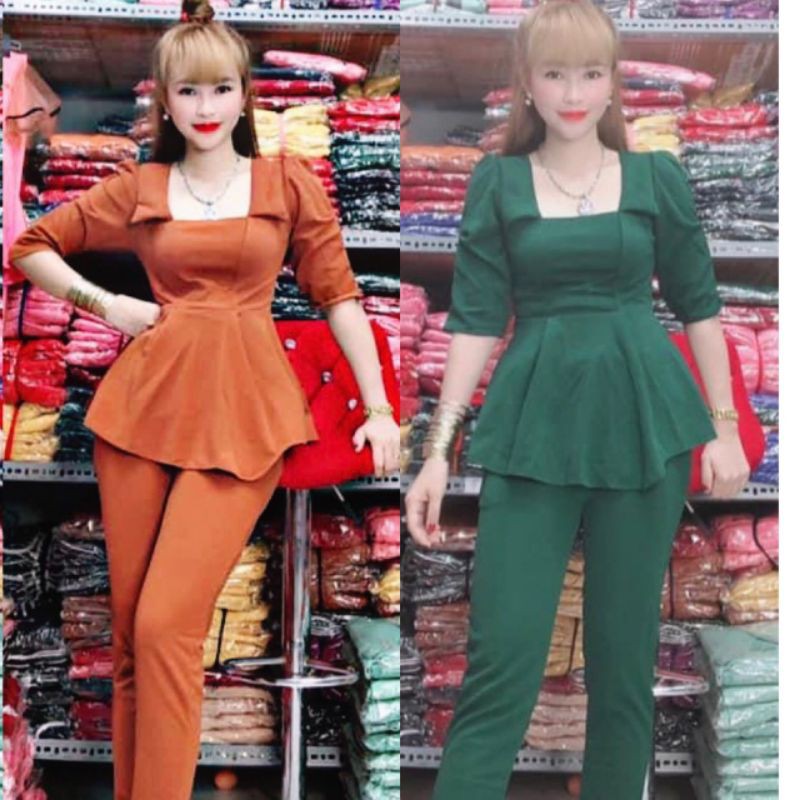 65-85kg Bigsize SET BỘ PEPLUM 4 MÀU