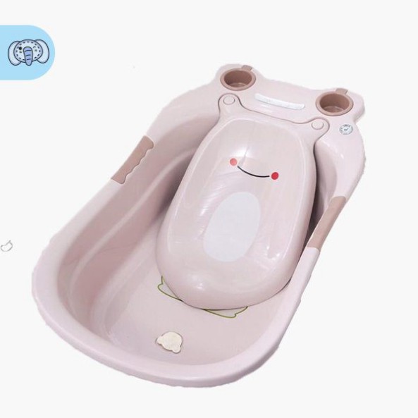 Hot CHẬU TẮM CHO BÉ CÓ VÕNG TẮM TỰA LƯNG HỌA TIẾT ẾCH BÉ HÀNG VIỆT NHẬT